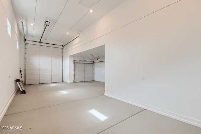 garage featuring baseboards