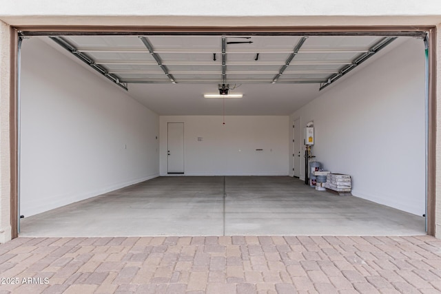 garage with water heater