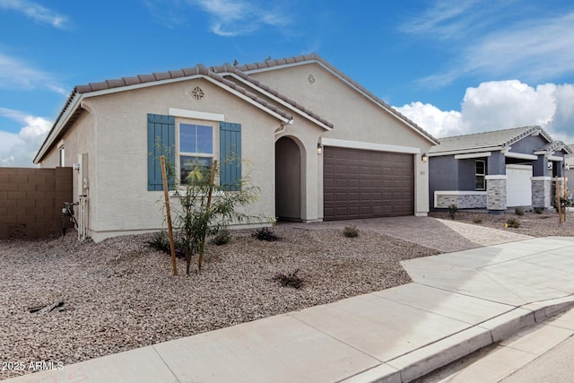 view of front of house featuring a garage