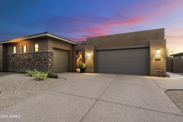 view of front of house featuring a garage