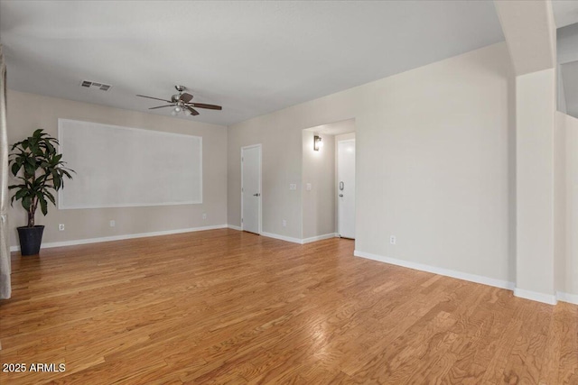 3784 E Washington Ct, Gilbert, AZ 85234 - empty room featuring ceiling fan, light wood-style flooring, and baseboards