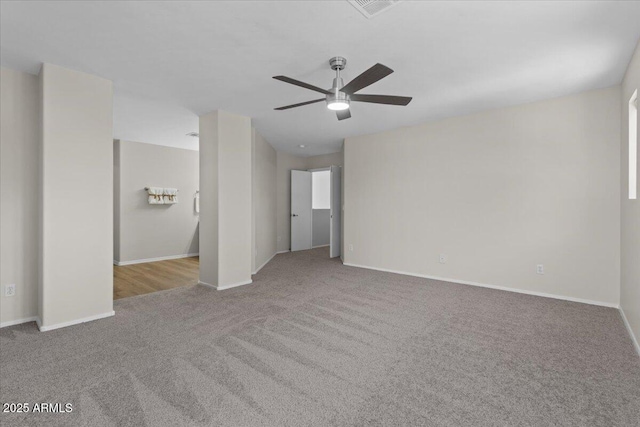 3784 E Washington Ct, Gilbert, AZ 85234 - empty room featuring carpet flooring, ceiling fan, and baseboards