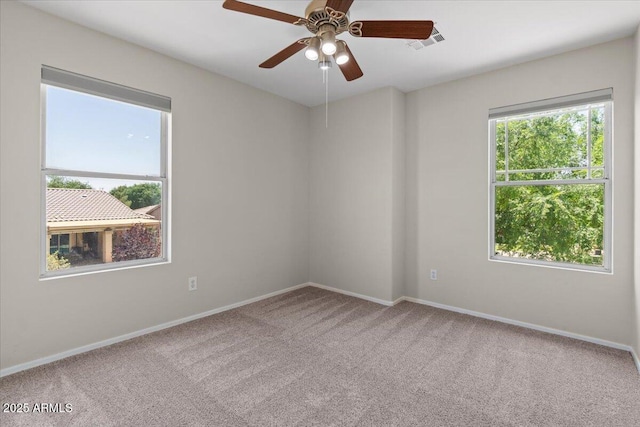 3784 E Washington Ct, Gilbert, AZ 85234 - unfurnished room with carpet, a ceiling fan, and baseboards