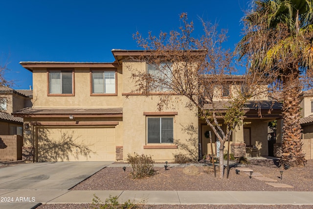 view of front of home featuring a garage