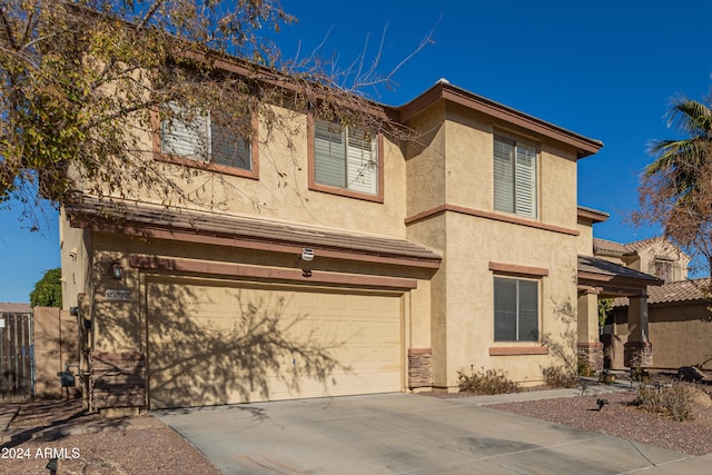 view of front of home featuring a garage