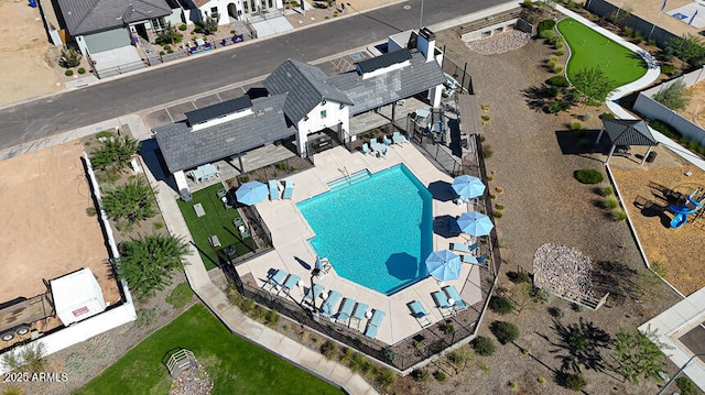 2586 E Music Mountain Ave, Apache Junction, AZ 85119 - aerial view of a pool