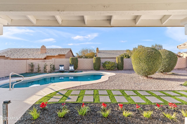 view of pool featuring a patio