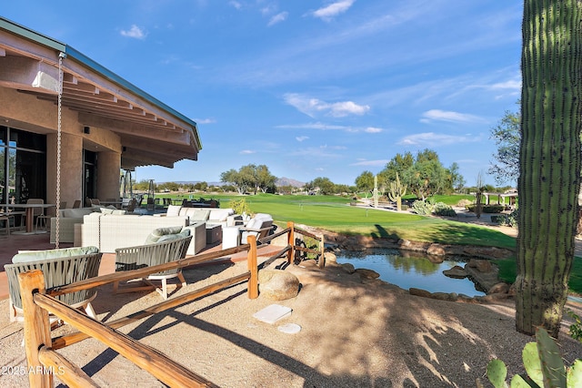 view of patio / terrace with an outdoor hangout area