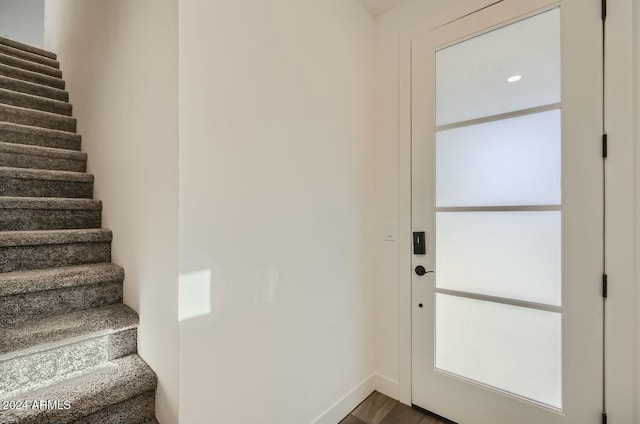 interior space featuring wood-type flooring