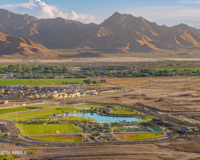 property view of mountains featuring a water view