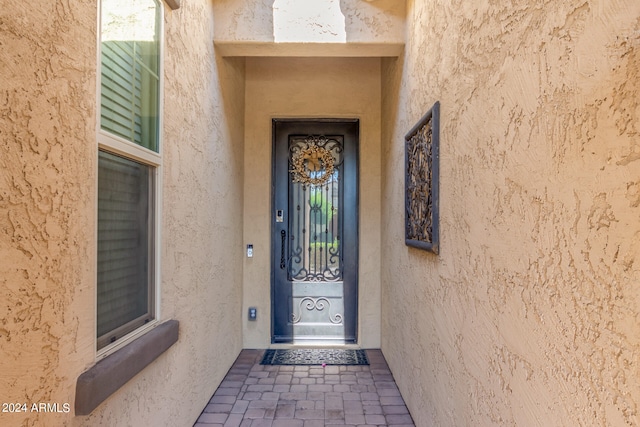 view of doorway to property