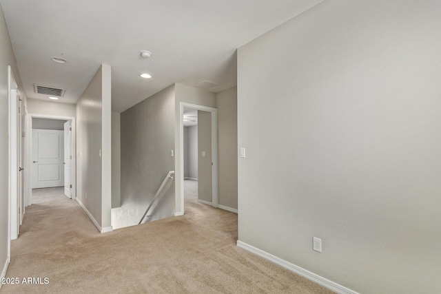 2000 N 36th St Unit 20, Phoenix, AZ 85008 - hallway featuring an upstairs landing, light carpet, and recessed lighting