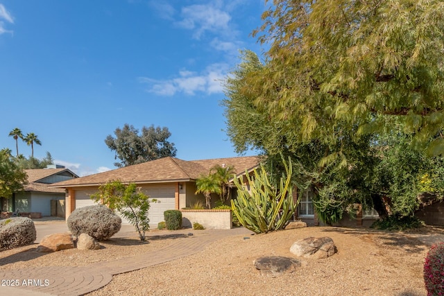 view of front of home featuring a garage