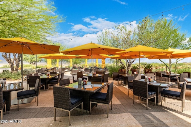 28500 N Camel Rock Ct, Rio Verde, AZ 85263 - view of patio with outdoor dining space and an outdoor hangout area