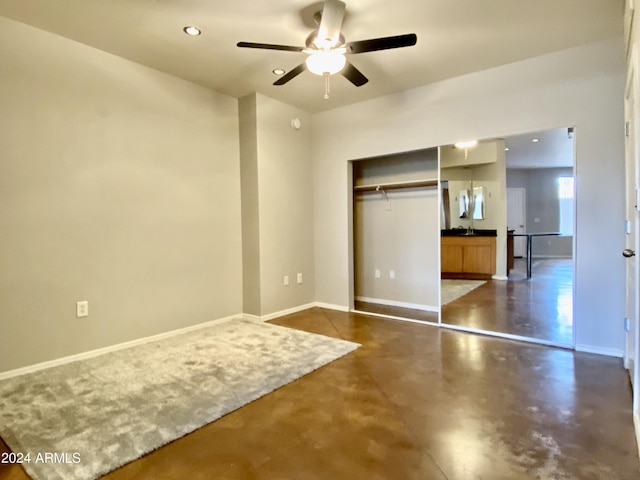 unfurnished bedroom featuring a closet