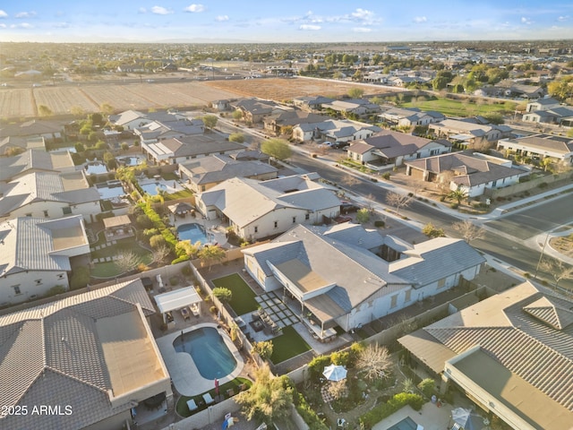 drone / aerial view with a residential view