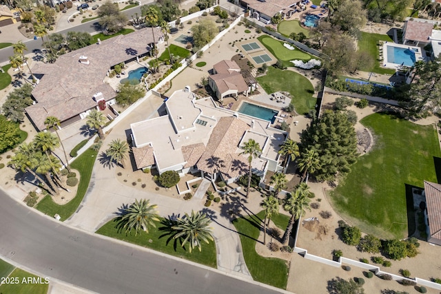 bird's eye view featuring a residential view