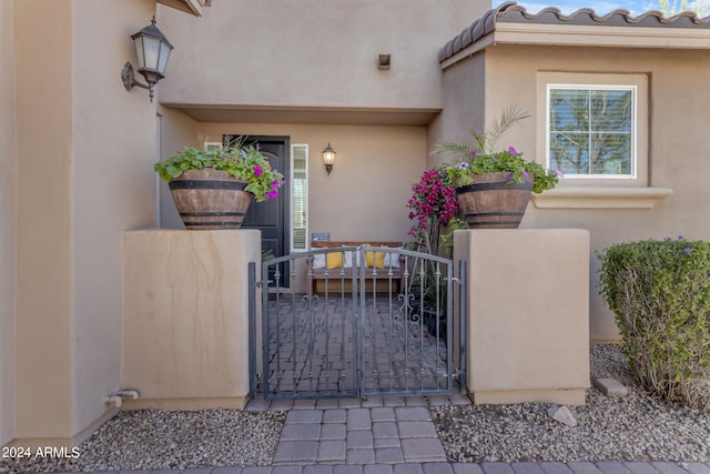 view of doorway to property