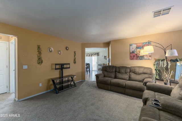 view of carpeted living room