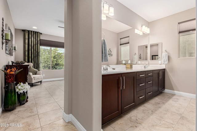 bathroom featuring vanity