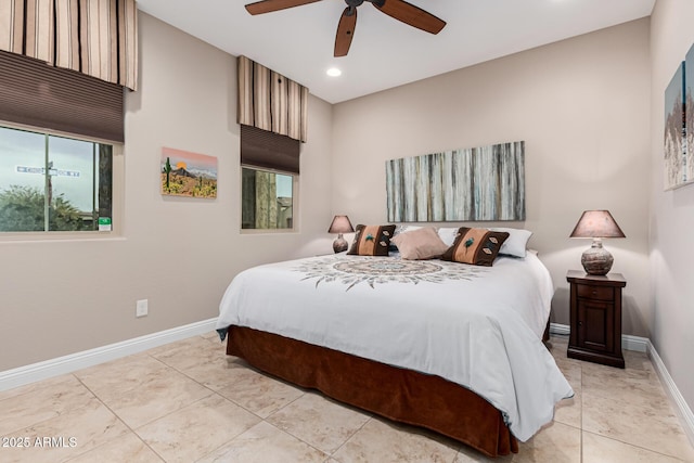 bedroom with ceiling fan