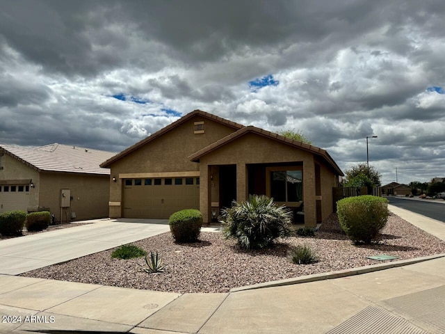 view of front of house featuring a garage