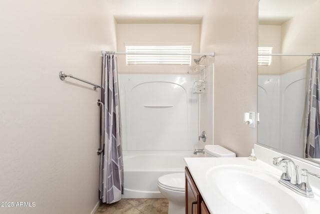 18072 W Paradise Ln, Surprise, AZ 85388 - full bath with toilet, plenty of natural light, shower / bath combo, and vanity