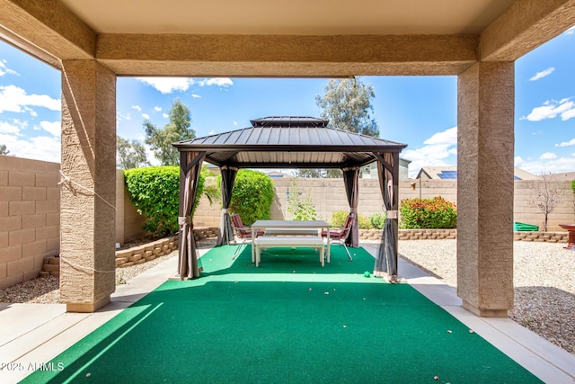 18072 W Paradise Ln, Surprise, AZ 85388 - view of patio featuring a gazebo and a fenced backyard