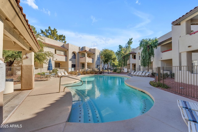 view of pool with a patio