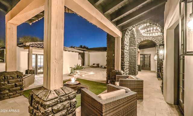 view of patio featuring outdoor lounge area