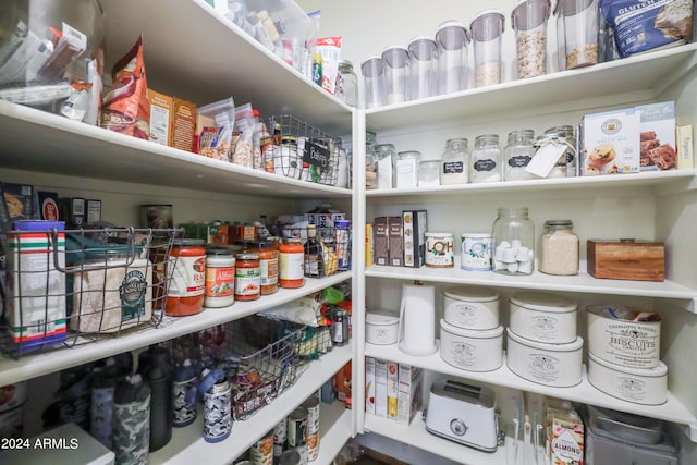 view of pantry