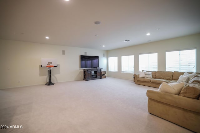 view of carpeted living room