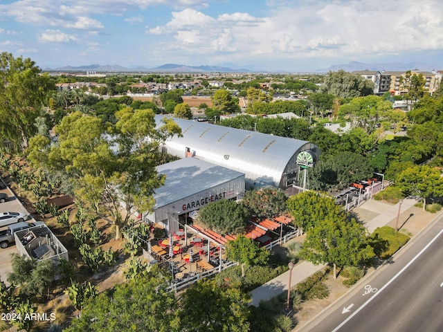 bird's eye view with a mountain view