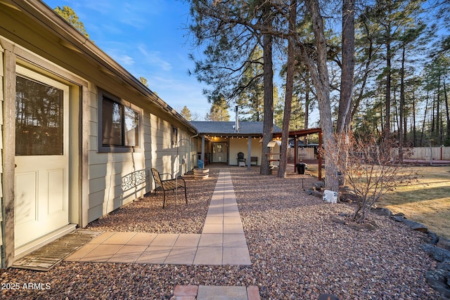 view of patio / terrace with fence