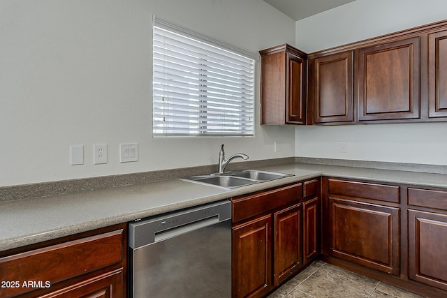 kitchen with a sink and dishwasher