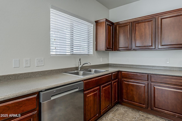 kitchen with a sink and dishwasher