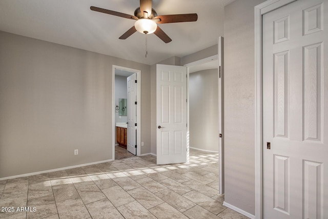 7252 E Nance St, Mesa, AZ 85207 - unfurnished bedroom featuring ensuite bath, electric panel, and ceiling fan