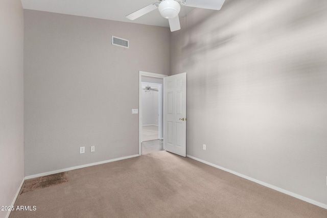 3002 S Marigold Pl, Chandler, AZ 85248 - carpeted empty room featuring a ceiling fan, baseboards, and visible vents