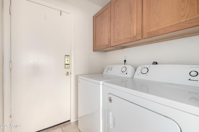 3002 S Marigold Pl, Chandler, AZ 85248 - laundry room with separate washer and dryer, cabinet space, and light tile patterned floors