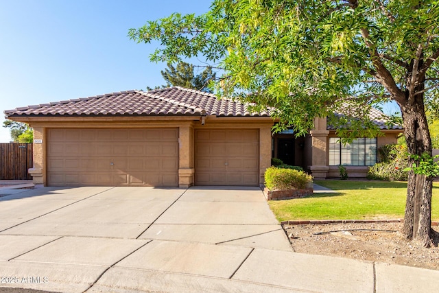 3002 S Marigold Pl, Chandler, AZ 85248 - view of front of property with a tile roof, stucco siding, driveway, and a garage