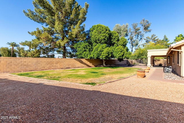 3002 S Marigold Pl, Chandler, AZ 85248 - view of yard featuring a patio and a fenced backyard