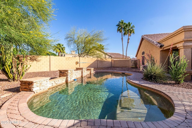 3002 S Marigold Pl, Chandler, AZ 85248 - view of swimming pool with a fenced in pool and a fenced backyard