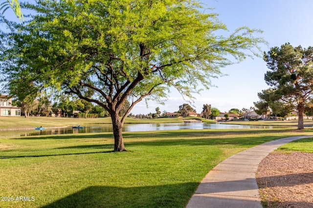 3002 S Marigold Pl, Chandler, AZ 85248 - view of home's community with a water view and a lawn