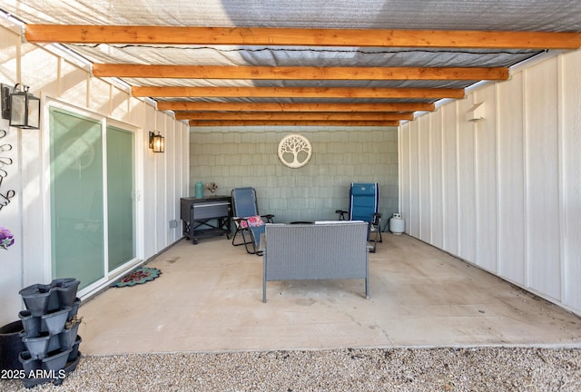 view of patio with outdoor lounge area