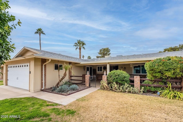 ranch-style house with a garage