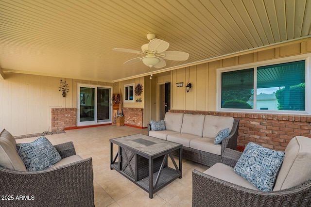 view of patio with an outdoor hangout area