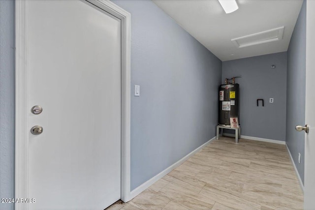 interior space with electric water heater