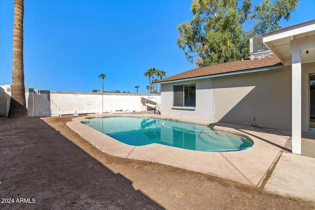 view of pool with a patio area