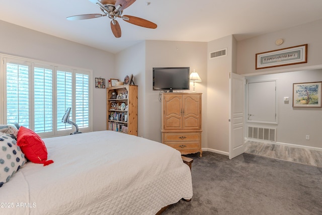 8180 E Shea Blvd Unit 1043, Scottsdale, AZ 85260 - bedroom with carpet and a ceiling fan