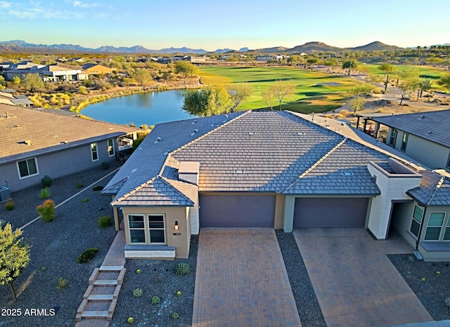 aerial view featuring a mountain view